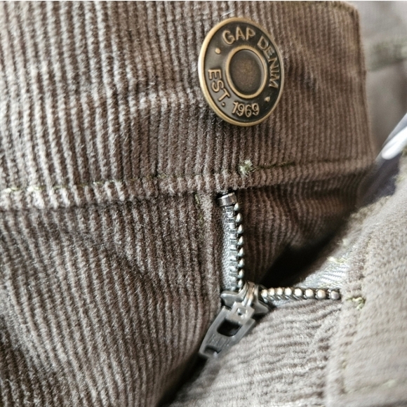 GAP HIGH RISE VINTAGE SLIM CORDUROY PANTS WOMEN'S PETITE SIZE 25|0 - Picture 15 of 16